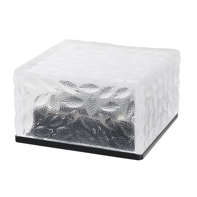Gartenleuchte Aus Eisziegeln, Solar-eisziegelleuchte, Warmes Licht, 100 X 100 X 50 Mm