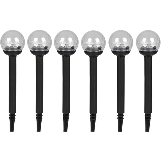 Buri - Solar-gartenleuchte Led Farbwechsler 6er-set Solarleuchte Gartenlampe Dekolampe