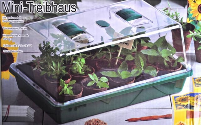 Buri - Mini-zimmergewächshaus Anzuchttöpfe Anzuchtschale Frühbeet Treibhaus Gewächshaus