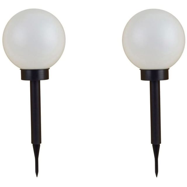 2er-set Led-solar-kugelleuchte Kugellampe Leuchtkugel Solarlampe Lichtkugel