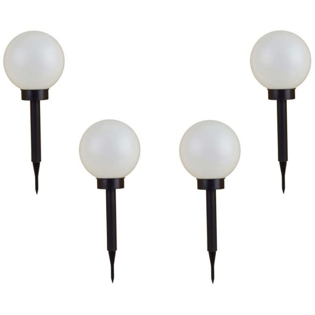 Buri - 4er Set Led Solar Kugelleuchte 3 In 1 Kugellampe Leuchtkugel Gartenleuchte