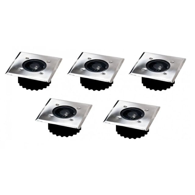 Buri - 5x Led Solar-bodeneinbauleuchte Bodenstrahler Bodeneinbaustrahler Solarlampe