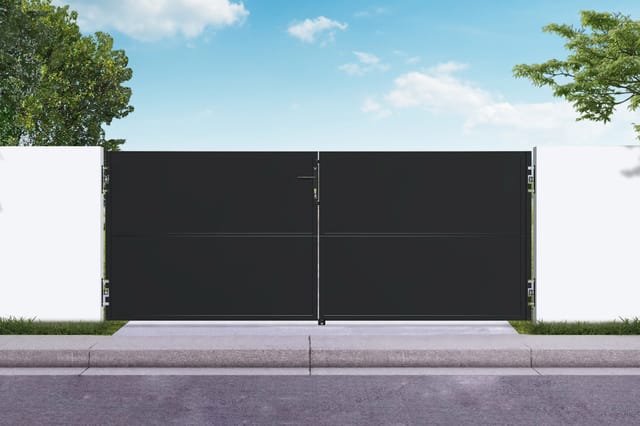 Nali 3m Stahltor, Mattschwarz, 120 Cm Hoch