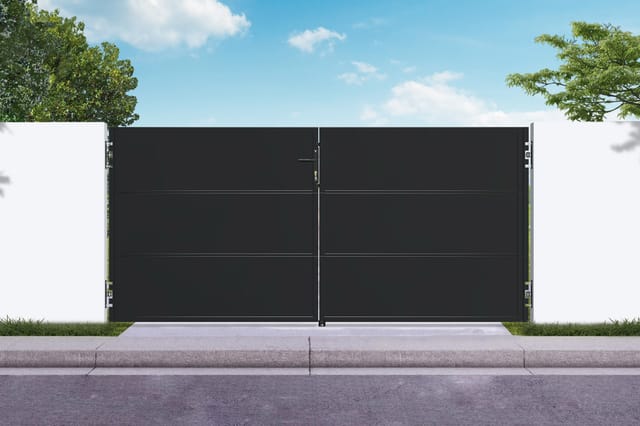 Nali 3 M Stahltor, Mattschwarz, 140 Cm Hoch