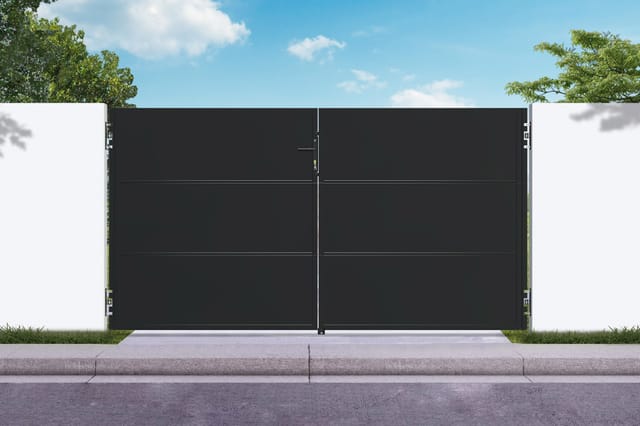 Nali 3 M Stahltor, Mattschwarz, 160 Cm Hoch