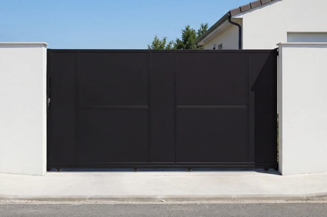 Nali Stahl-schiebetor, 3 M Breit, 160 Cm Hoch, Schwarz