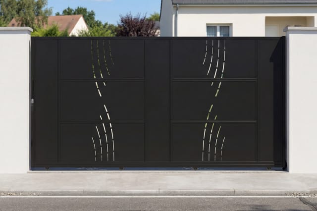 Nali Veleta 3,5 M Stahl-schiebetor, 180 Cm Hoch, Schwarz