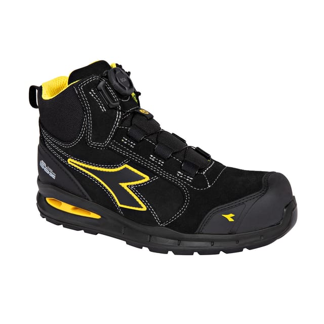 Diadora Run A.box Master Boa Mid S3s Fo Sr Sc Esd Sicherheitsschuhe - 43 Eu - Schwarze