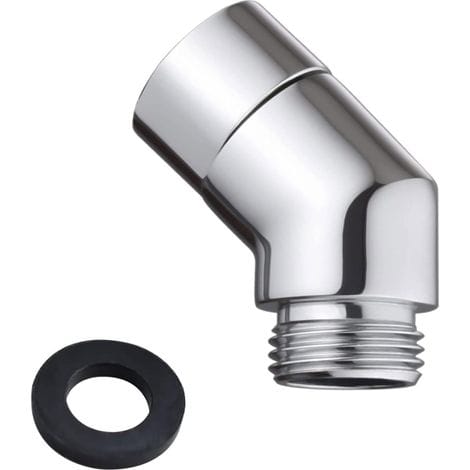 135-grad-duschkopfadapter, Duschschlauchadapter, Gelenkkopf, Duschecke, Duschschlauchadapter, Gummidichtung (silber)
