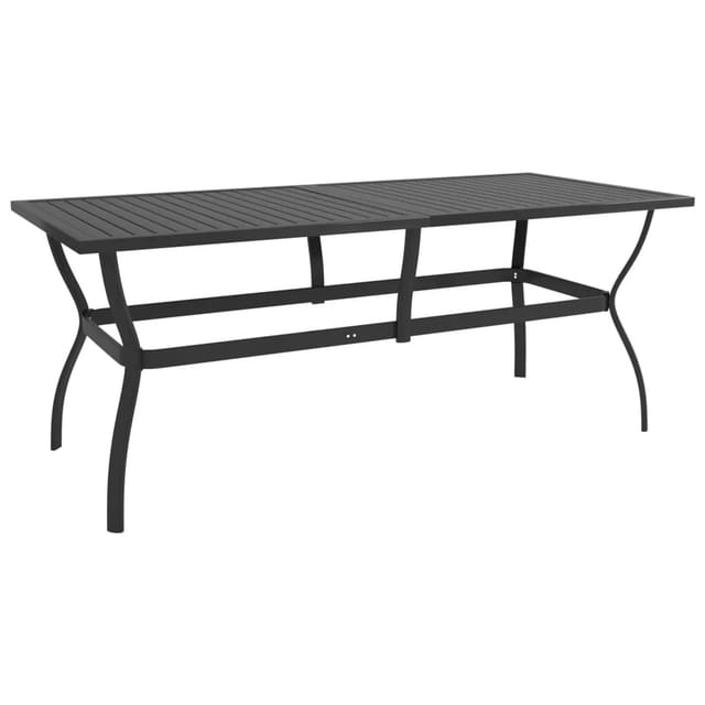 Gartentisch Anthrazit 190x80x72 Cm Stahl Vidaxl