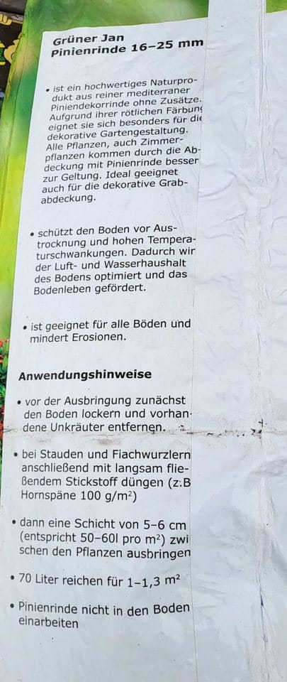 Dekor-rinde 70 Liter 16-25 Körnung Rindenmulch