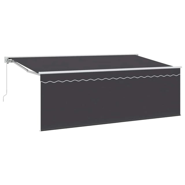 vidaXL Einziehbare Markise Anthrazit 400 x 200 cm 3329799