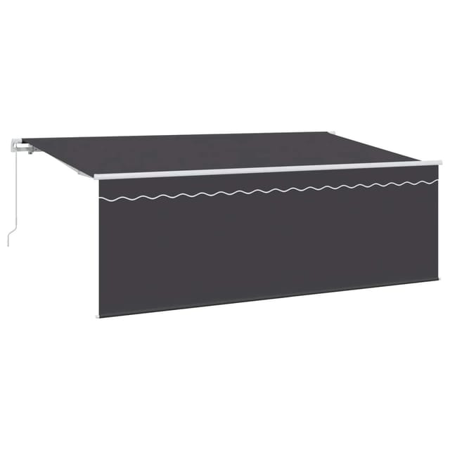 vidaXL Einziehbare Markise Anthrazit 400 x 200 cm 3329801