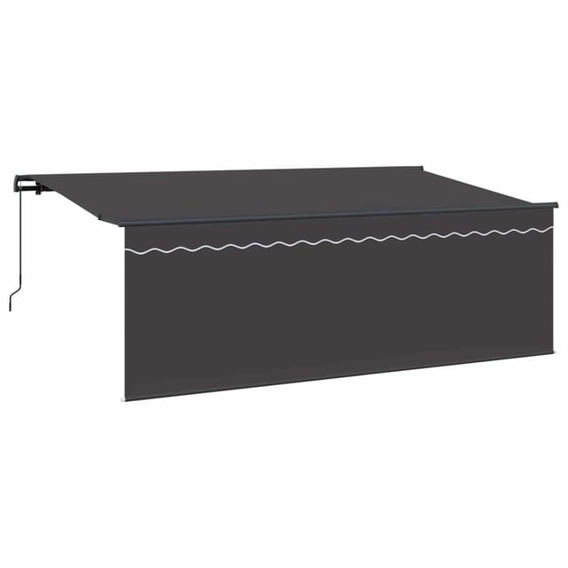 vidaXL Einziehbare Markise Anthrazit 400 x 200 cm 3329802