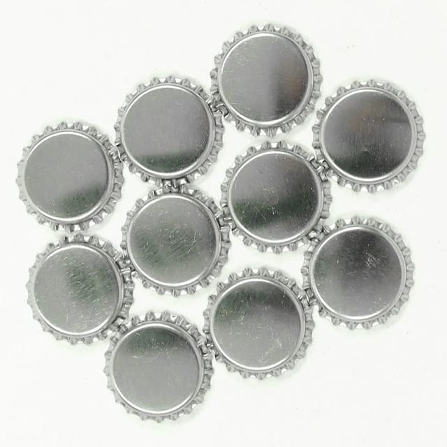 Dekohelden24 500 Stück Standard Kronkorken Ideal zum Bierbrauen in Silber Durchmesser 26 MM