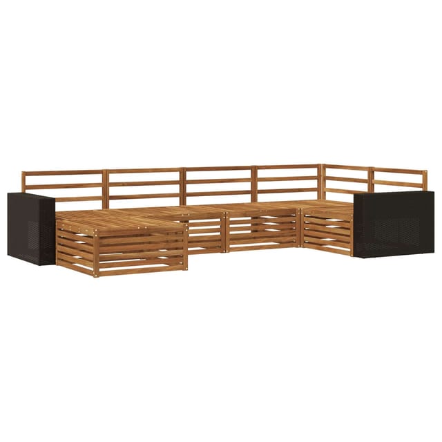 vidaXL Outdoor-Sofagarnitur 6 Stk Natur 3383572