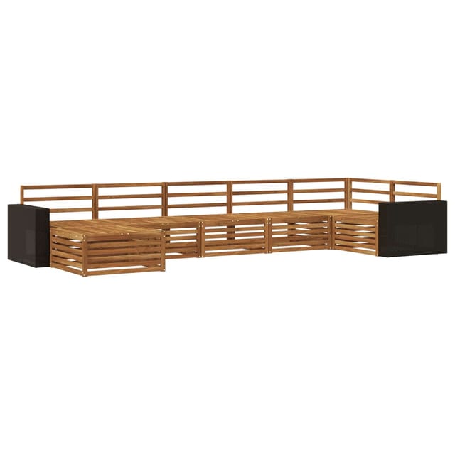 vidaXL Outdoor-Sofagarnitur 7 Stk Natur 3383632