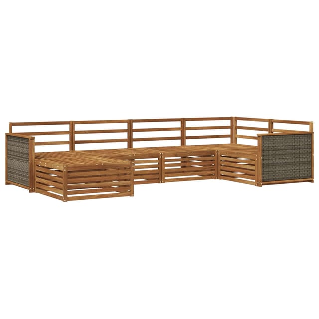 vidaXL Outdoor-Sofagarnitur 6 Stk Natur 3383557