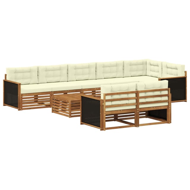 vidaXL Outdoor-Sofagarnitur mit Kissen 9 Stk 3383523