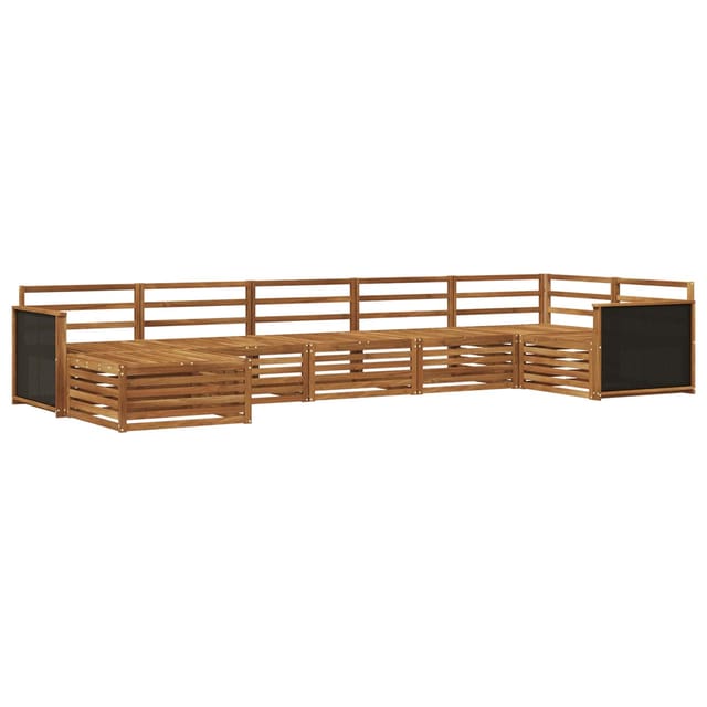 vidaXL Outdoor-Sofagarnitur 7 Stk Natur 3383612