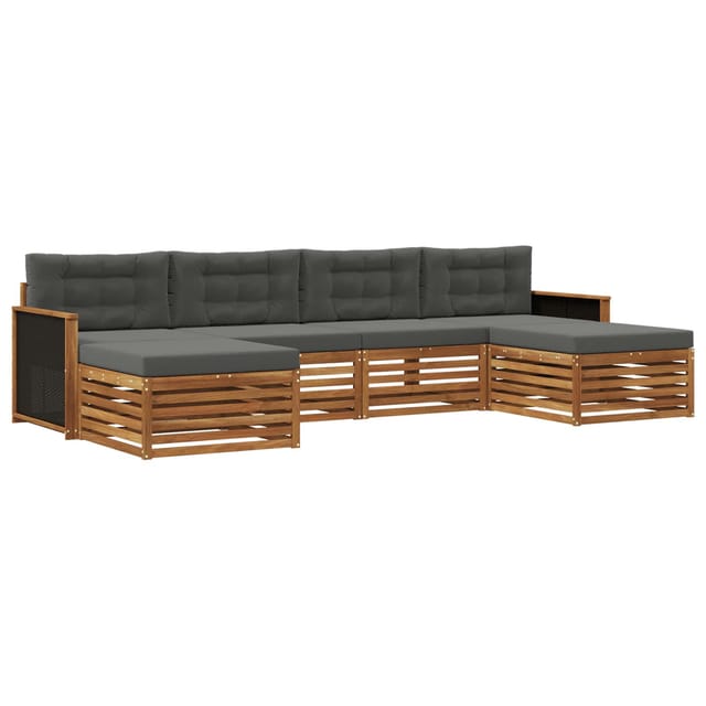 vidaXL Sofagarnituren mit Kissen 6 Stk Massivholz Akazie 3383675