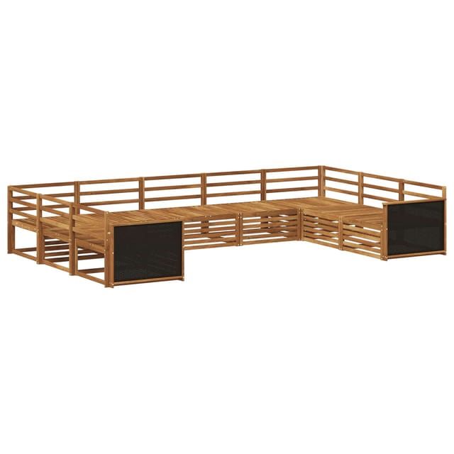 vidaXL Outdoor-Sofagarnitur 9 Stk Natur Massivholz Akazie 3383822