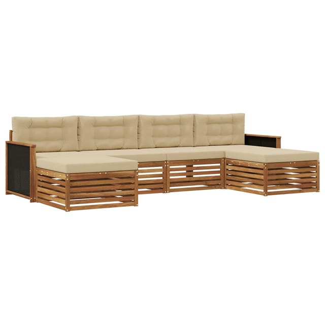 vidaXL Sofagarnituren mit Kissen 6 Stk Massivholz Akazie 3383676