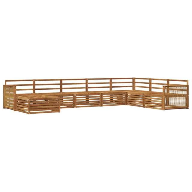 vidaXL Outdoor-Sofagarnitur 8 Stk Natur 3383717