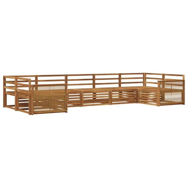 vidaXL Outdoor-Sofagarnitur 7 Stk Natur 3383807