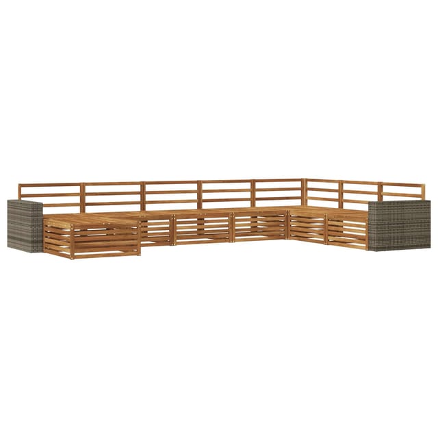 vidaXL Outdoor-Sofagarnitur 8 Stk Natur 3383727