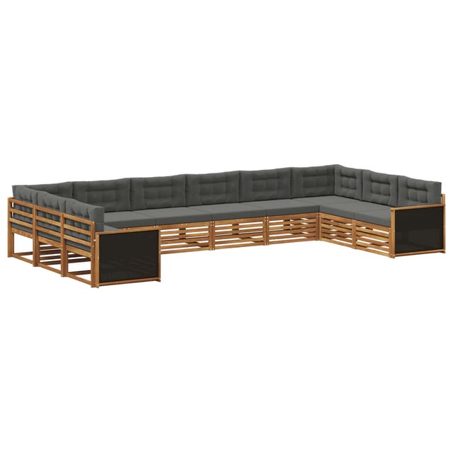 vidaXL Sofagarnituren mit Kissen 10 Stk Massivholz Akazie 3383885