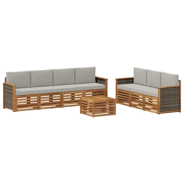 vidaXL Sofagarnituren mit Kissen 8 Stk Massivholz Akazie 3384107