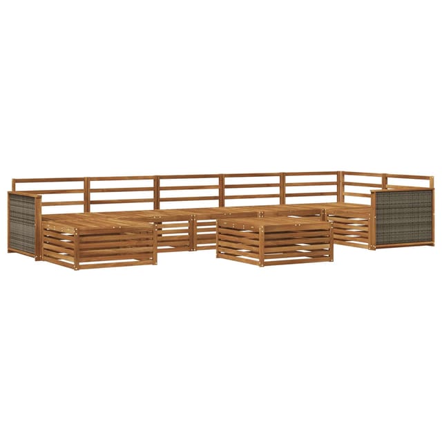 vidaXL Outdoor-Sofagarnitur 8 Stk Natur 3383647