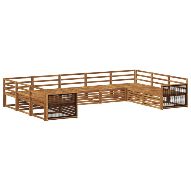 vidaXL Outdoor-Sofagarnitur 9 Stk Natur Massivholz Akazie 3383832