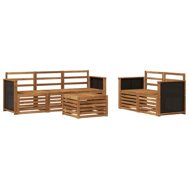 vidaXL Sofagarnituren 6 Stk Massivholz Akazie 3384010