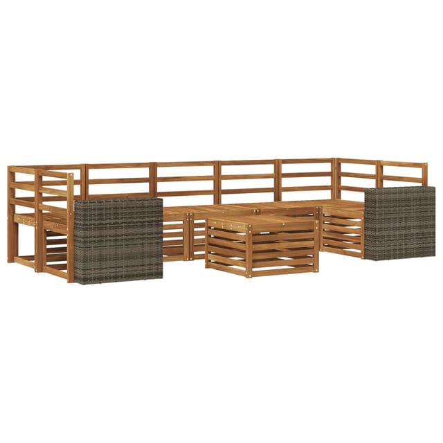 vidaXL Outdoor-Sofagarnitur 8 Stk Natur Massivholz Akazie 3384155