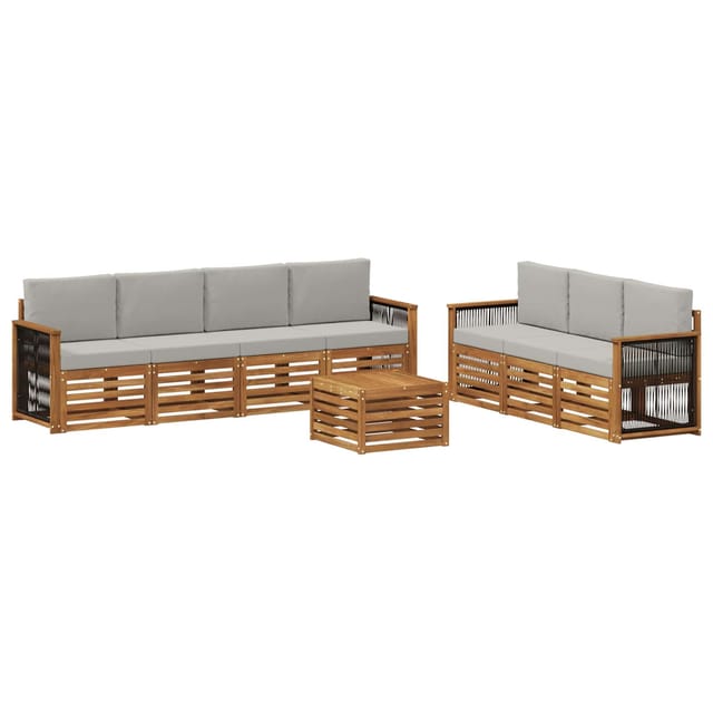 vidaXL Sofagarnituren mit Kissen 8 Stk Massivholz Akazie 3384112