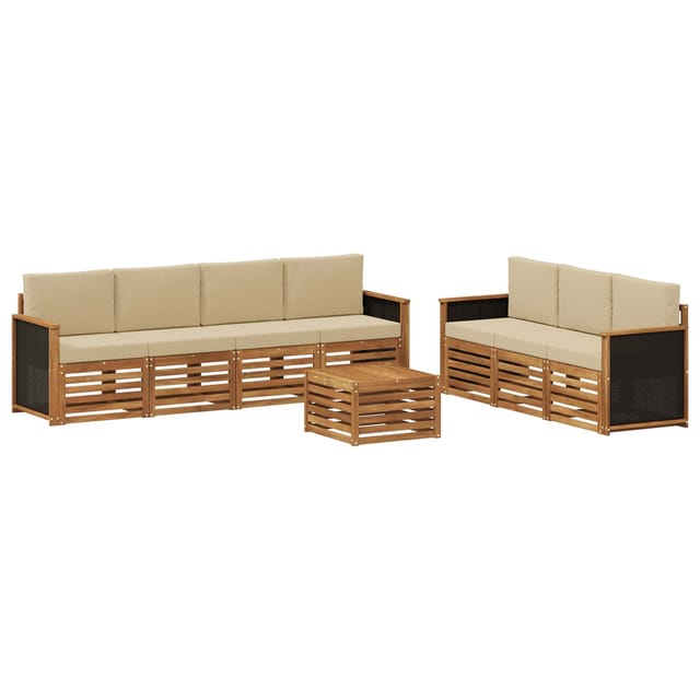 vidaXL Sofagarnituren mit Kissen 8 Stk Massivholz Akazie 3384104