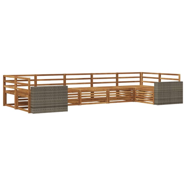 vidaXL Outdoor-Sofagarnitur 7 Stk Natur 3383817