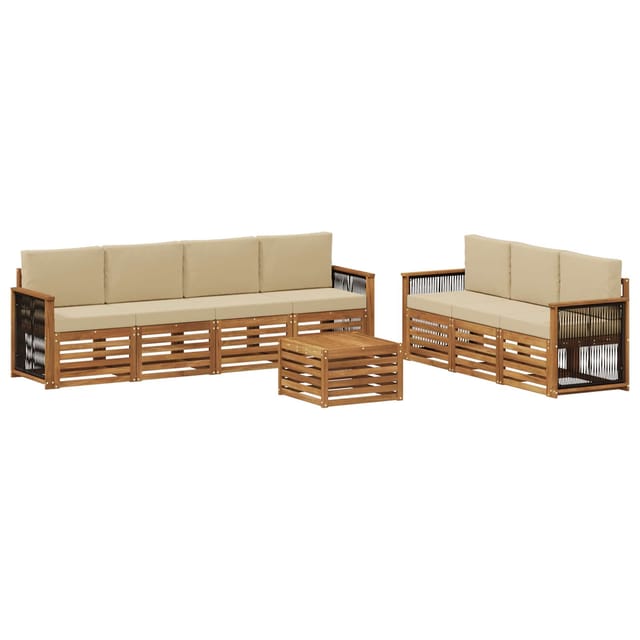 vidaXL Sofagarnituren mit Kissen 8 Stk Massivholz Akazie 3384114