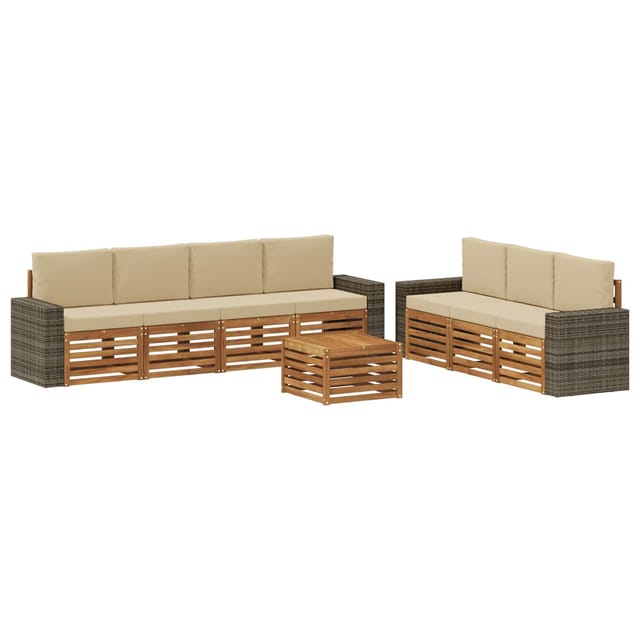 vidaXL Sofagarnituren mit Kissen 8 Stk Massivholz Akazie 3384129