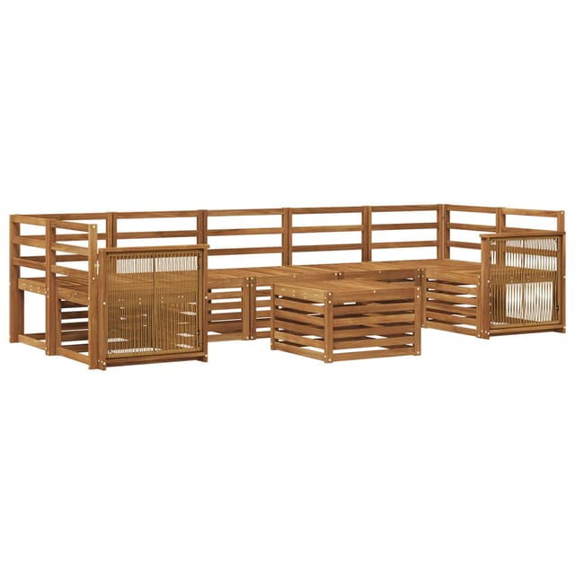 vidaXL Outdoor-Sofagarnitur 8 Stk Natur Massivholz Akazie 3384145