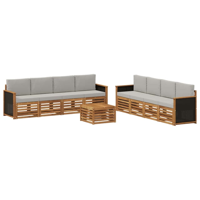 vidaXL Sofagarnituren mit Kissen 9 Stk Massivholz Akazie 3384162
