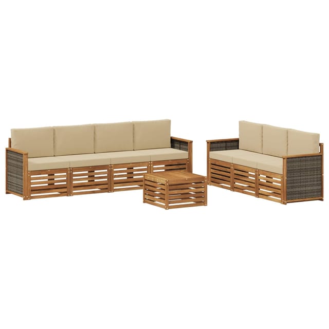 vidaXL Sofagarnituren mit Kissen 8 Stk Massivholz Akazie 3384109