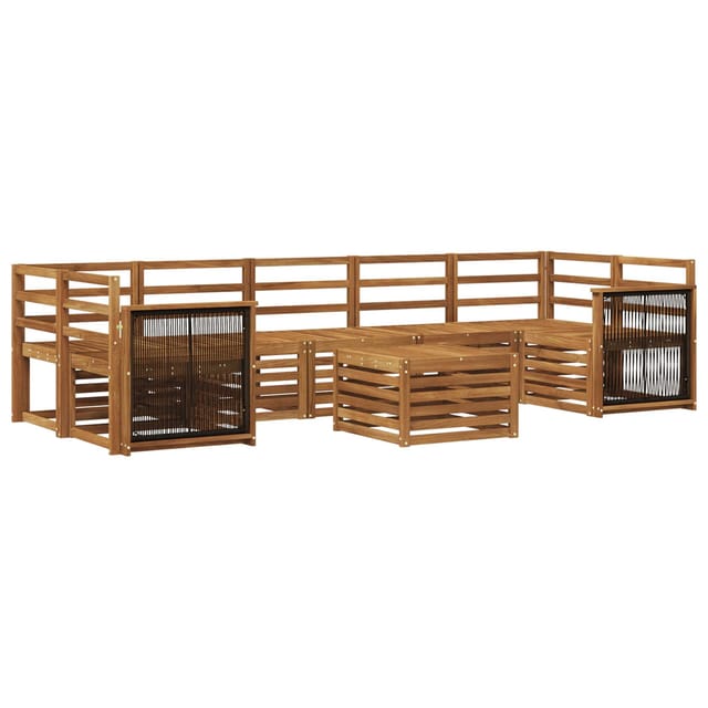 vidaXL Outdoor-Sofagarnitur 8 Stk Natur Massivholz Akazie 3384140
