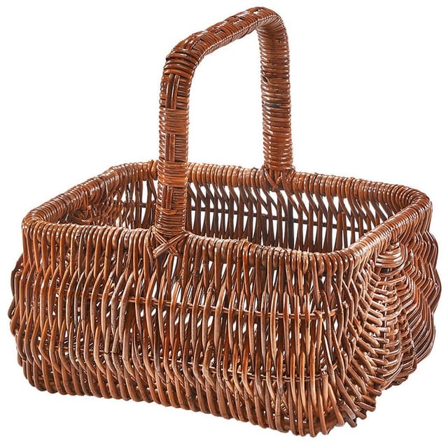 Kobolo Einkaufskorb Korb EDA mit Henkel aus Rattan in Lacak