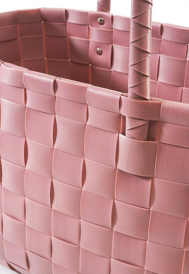 Kobolo Tasche Einkaufstasche Einkaufskorb Kunststoff Shopper ROSE XXL