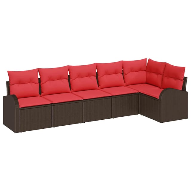 vidaXL Gartensofa-set Braun Poly-Rattan 3346064