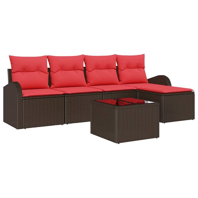 vidaXL Gartensofa-set Braun Poly-Rattan 3346014