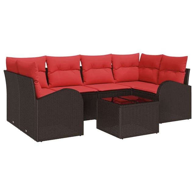 vidaXL Gartensofa-set Braun 55 x 55 x 37 cm Poly-Rattan 3345944